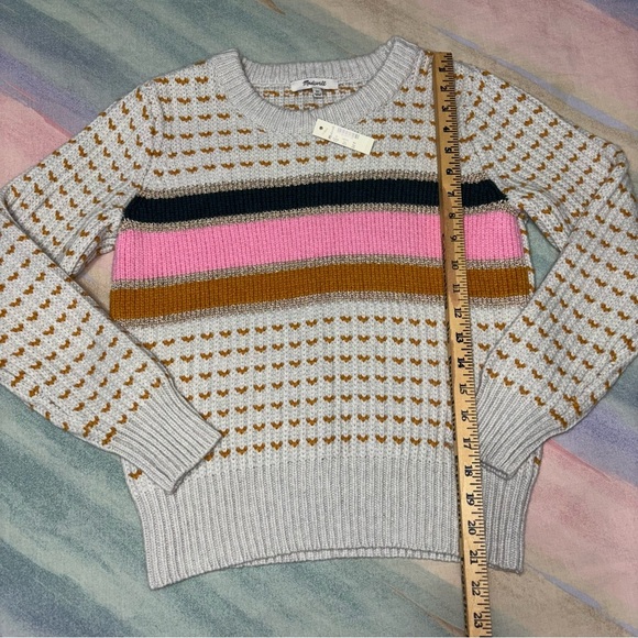 NWT Madewell Striped Barfield Sweater women’s size XS wool blend - Picture 7 of 8